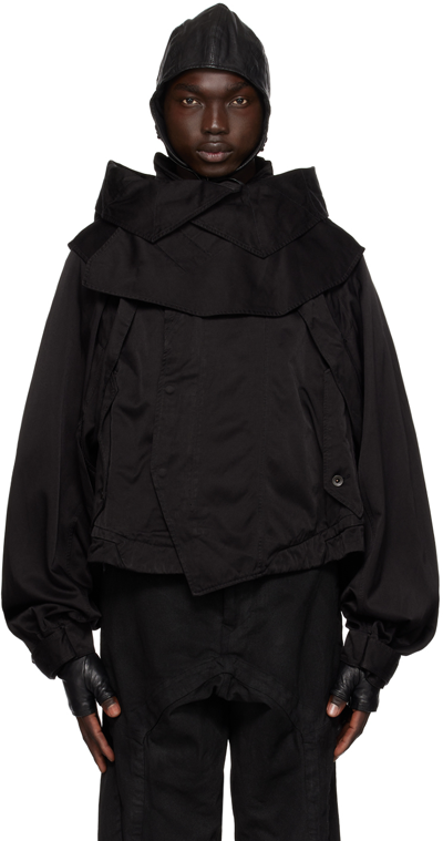 Shop Julius Black Hooded Jacket