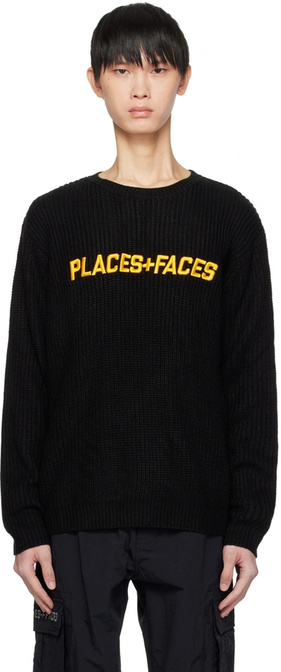 Shop Places+faces Black Anniversary Sweater