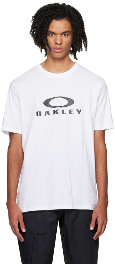 Shop Oakley White O Bark 2.0 T-shirt In 104 White/black