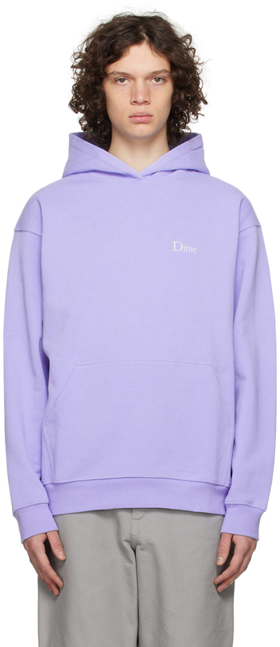 Shop Dime Blue Classic Hoodie In Light Indigo