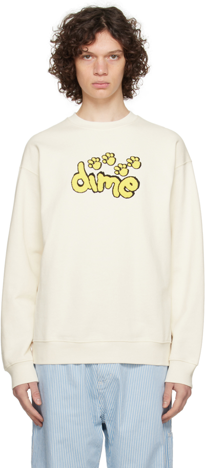 Shop Dime Off-white Pawz Sweatshirt In Bone