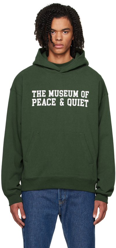 Shop Museum Of Peace And Quiet Green Campus Hoodie In Forest