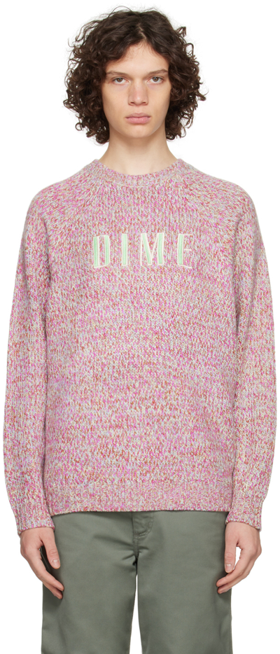 Shop Dime Multicolor Fantasy Sweater In Pink
