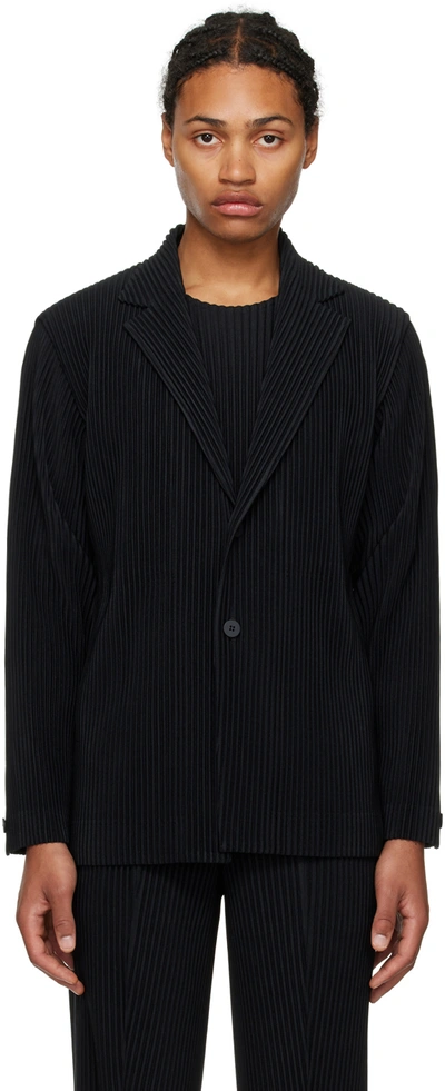 Shop Issey Miyake Black Tailored Pleats 2 Blazer In 15-black