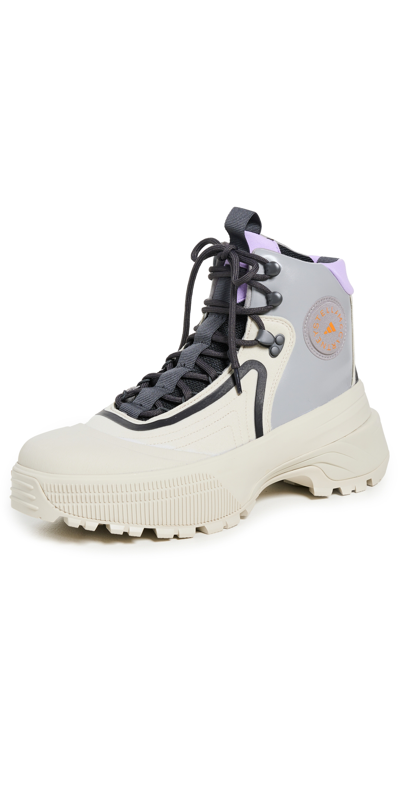 Shop Adidas By Stella Mccartney Asmc X Terrex Hiking Boots Sand/utilityblack/purpleglow