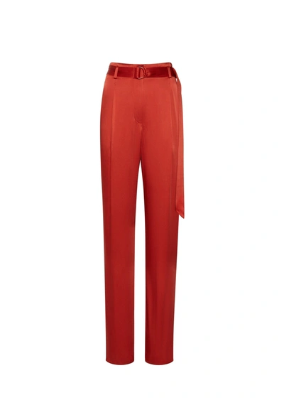 Lapointe Satin Belted Pant In 14