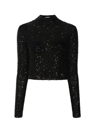 Lapointe Sequin Cashmere Cropped Top In L