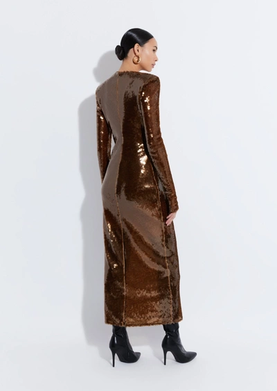 Shop Lapointe Sequin Midi Dress In 8