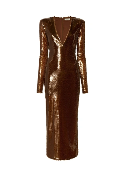 Lapointe Sequin Midi Dress In 8