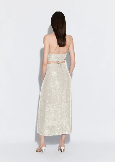 Shop Lapointe Sequin High Waist Skirt In 12