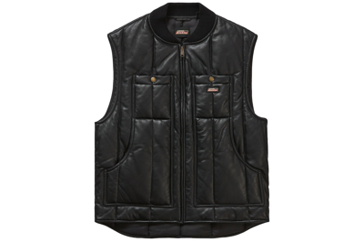 Pre-owned Supreme Dickies Leather Work Vest Black