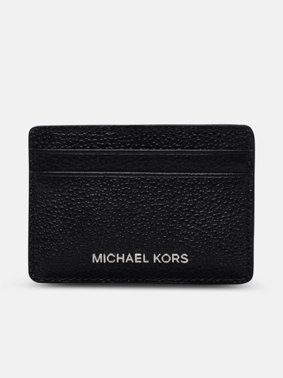 Shop Michael Michael Kors Black Leather 'jet Set' Cardholder