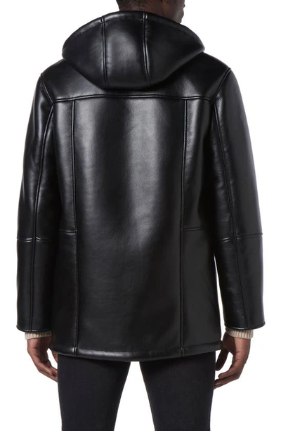 Shop Andrew Marc Donohue Water Resistant Faux Leather Jacket In Black