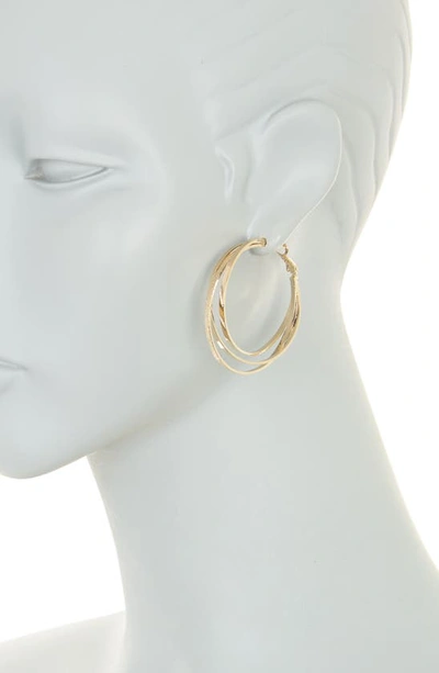 Shop Tasha Intertwined Hoop Earrings In Gold