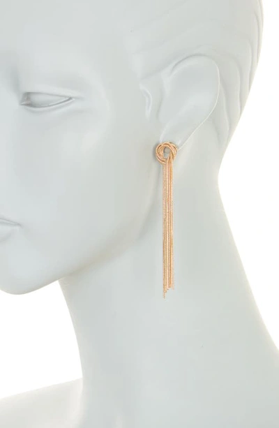 Tasha Twisted Snake Chain Linear Drop Earrings In Gold