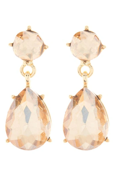 Shop Cara Crystal Drop Earrings In Champagne