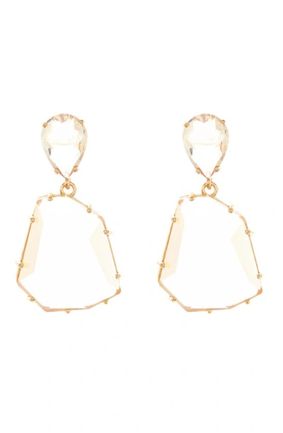 Shop Cara Crystal Drop Earrings In Champagne