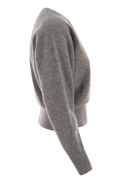 Vanisé Francy - Cashmere V-neck Sweater In Grey