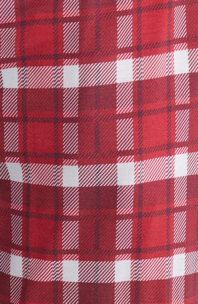 Shop Tommy John Second Skin Pajama Pants In Emboldened Red Fireplace Plaid