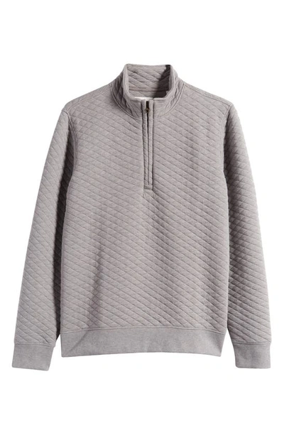 Shop Billy Reid Half Zip Sweatshirt In Medium Grey