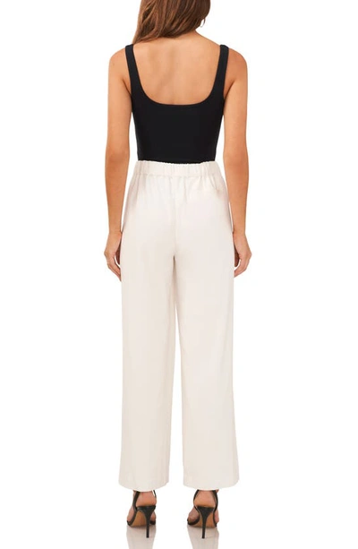 Shop Vince Camuto High Waist Wide Leg Pants In New Ivory