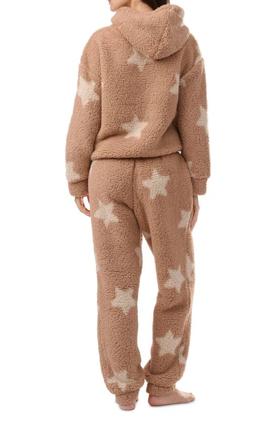 Shop Splendid High Pile Fleece Pajamas In Ikat Star