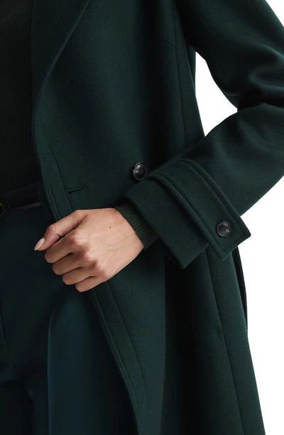 Shop Reiss Tor Wool Blend Coat In Green