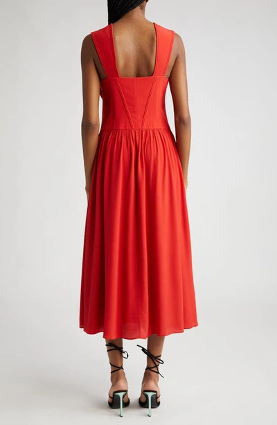 Shop Farm Rio Bow Sleeveless Dress In Red