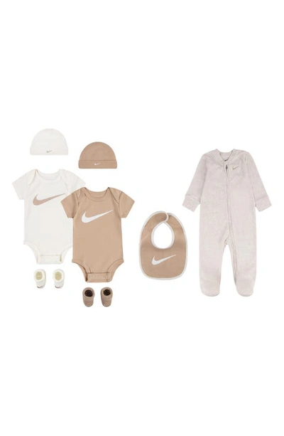 Shop Nike 8-piece Gift Set In Pale Ivory Heather