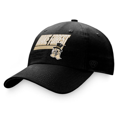 Shop Top Of The World Black Wake Forest Demon Deacons Slice Adjustable Hat In Gray