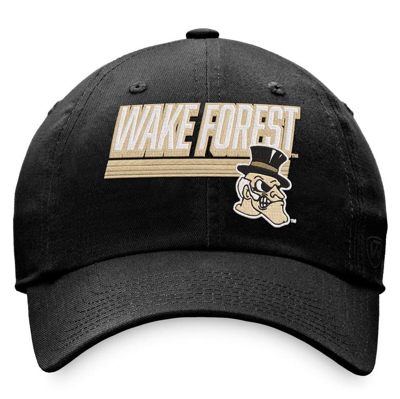 Shop Top Of The World Black Wake Forest Demon Deacons Slice Adjustable Hat In Gray