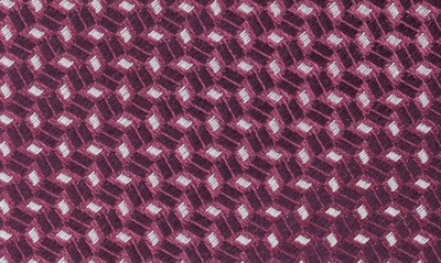 Shop Canali Micro Pattern Silk Tie In Purple