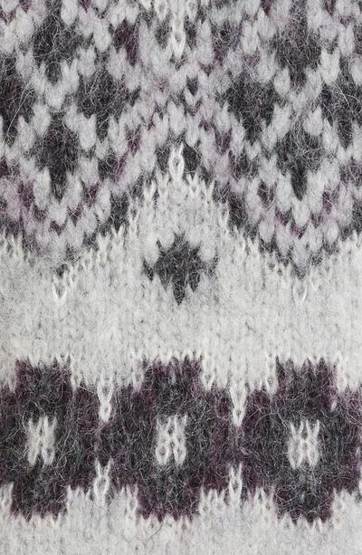 Shop Veronica Beard Chiana Fair Isle Sweater In Grey Multi