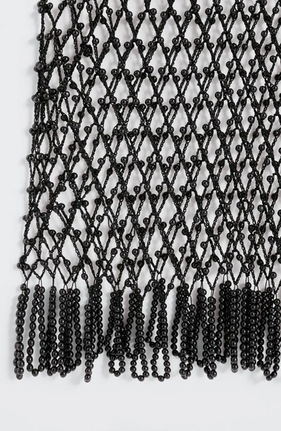 Mango Handmade Crochet Dress Black In Black