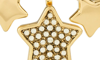 Shop Tory Burch Kira Shooting Star Front/back Earrings In Tory Gold / Crystal