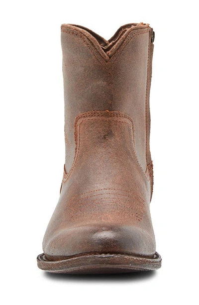 Shop Frye Austin Inside Zip Western Boot In Brown - Dummy Leather