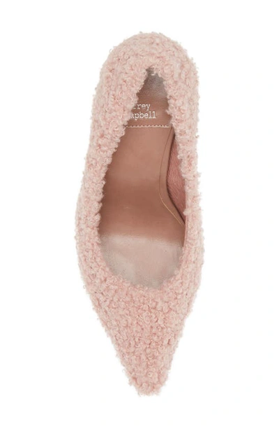Shop Jeffrey Campbell Convince Faux Fur Pump In Pink Curly
