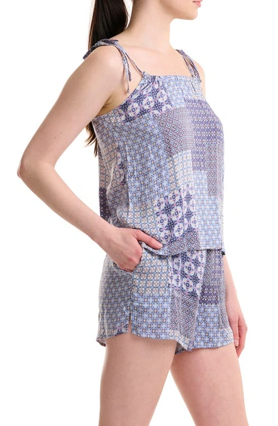 Shop Splendid Patchwork Camisole & Shorts Pajamas In Patchwork Geo