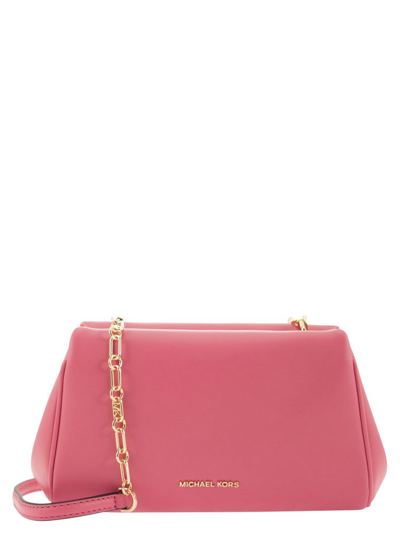 Shop Michael Michael Kors Belle Chained Shoulder Bag In Pink