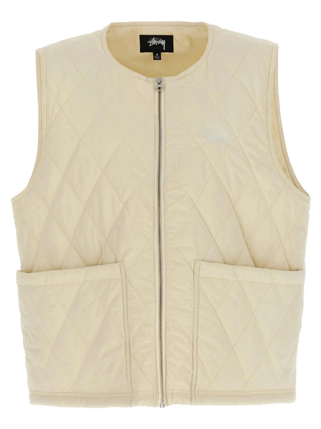 STUSSY 根強い DIAMOND QUILTED VEST M