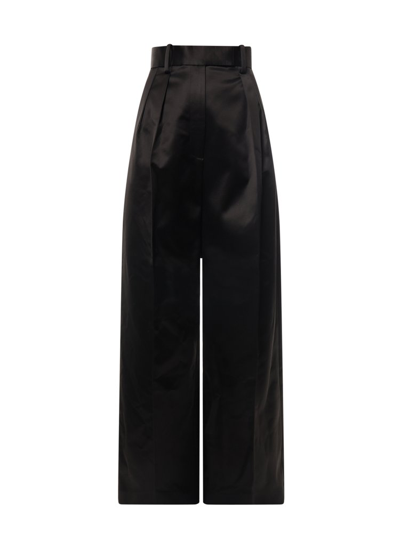 Shop Khaite The Teyana Satin Pants In Black