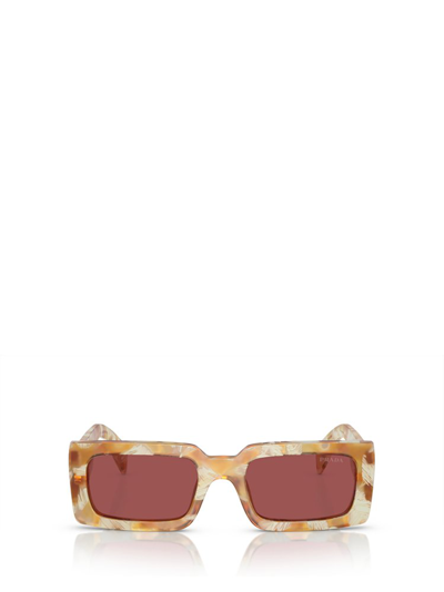 Shop Prada Eyewear Rectangular Frame Sunglasses In Multi