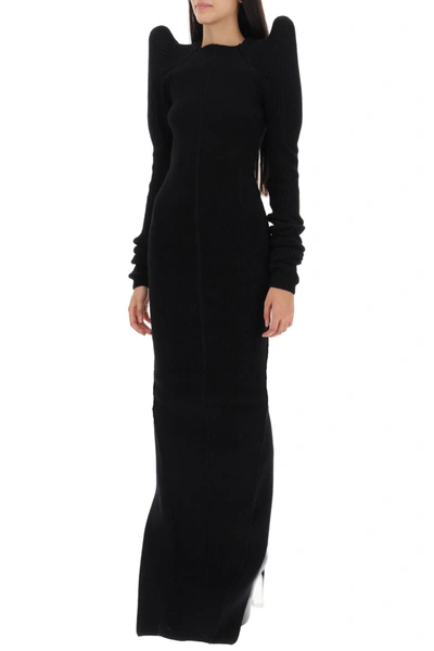 Shop Rick Owens Tec Maxi Dress With Pointed Shoulders