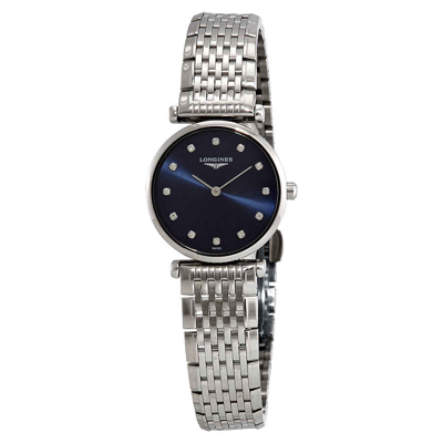 Shop Longines La Grande Classique Blue Diamond Dial Ladies Watch L42094976