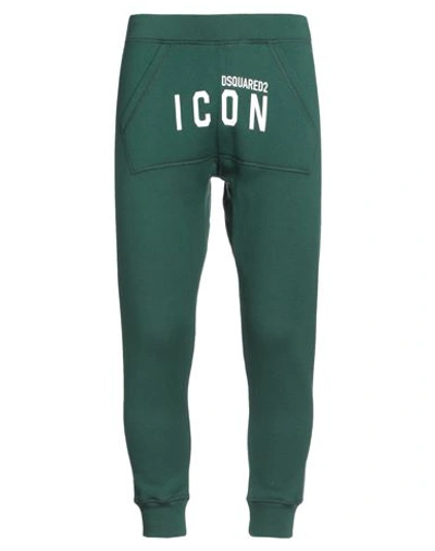 Dsquared2 Man Pants Emerald Green Size M Cotton In Green