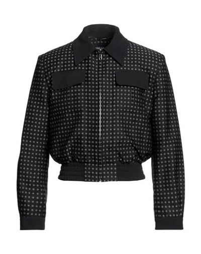 Dolce & Gabbana Man Jacket Black Size 44 Cotton, Polyester, Viscose, Acrylic, Silk In Black
