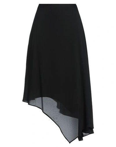 Shop Ann Demeulemeester Woman Midi Skirt Black Size 10 Viscose