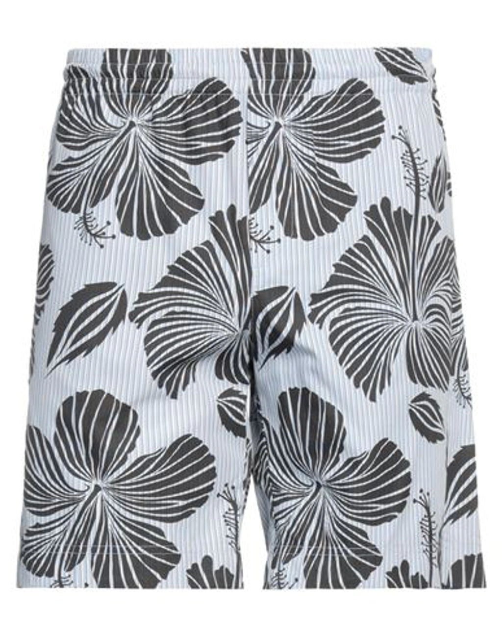 MSGM - MSGM STRIPES WITH NET TOPS SHORTS 新品　セット Msgm Cotton Poplin Bermuda Shorts With Embroidered Stripes In Blue
