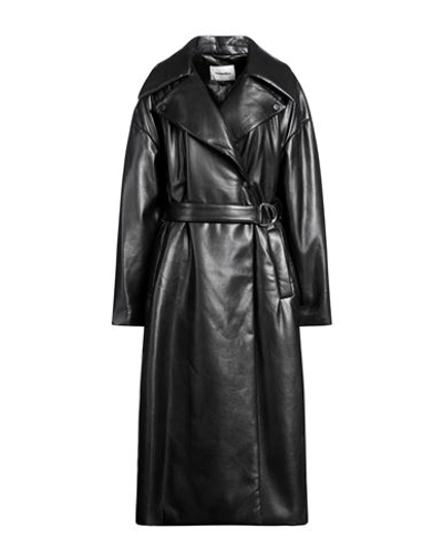 Shop Nanushka Woman Coat Black Size L Polyurethane, Recycled Polyester