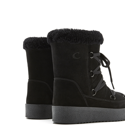 Shop La Canadienne Emery Shearling Lined Suede Boot In Black